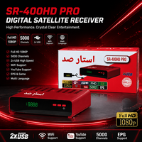 Penerima Satelit DVB-S2 Gratis dengan Sensor LED Ganda Digital 1080P USB WiFi Set Top Box Decoder Plastik SR-400HD PRO 12 Bulan