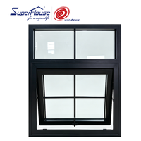 Ventanas de Aluminio para Casa, Marco Negro con Rejilla, para Uso Exterior