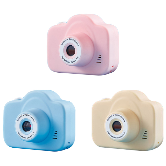 2-inch Screen ABS Material Children's Camera Mini Toy Photo Video Small SLR Double Photo Student Gift