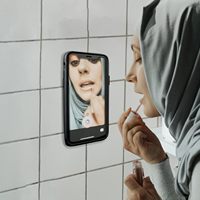 Support de téléphone à ventouse en silicone 24 ventouses, fixation mains libres à forte adhérence pour miroir, verre, carrelage, selfie, maquillage