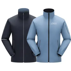 Wholesale high quality plus size reversible men's jacket travel waterproof sport trench men's hardshell jacket