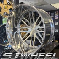 Jantes forgées SJ Custom 6061-T6 en 2 parties, à déport profond, de 20 à 26 pouces, 5x120, pour Cadillac Deville, Chevy Chevelle