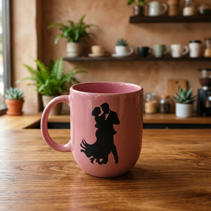 Golden print ceramic mug multicolor - Product Image 1
