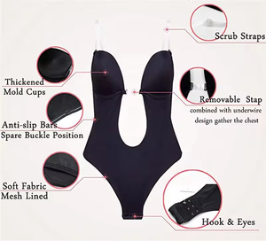 Shapewear Modellante Senza Cuciture con Scollo a <span class=keywords><strong>V</strong></span> Profondo e Schiena Scoperta, Valorizza Glutei e Fianchi, Taglie Complete - Product Image 6