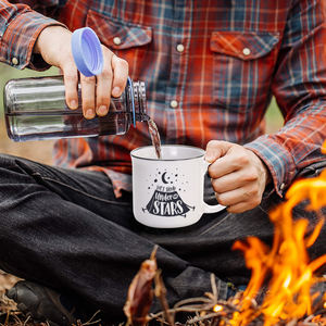 Juego de Tazas de Café de Cerámica con Logotipo Personalizado, Estilo Retro Vintage, para Acampar al Aire Libre, con Diseño Moteado Clásico - Product Image 4