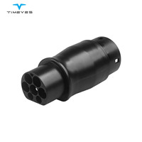 Adaptateur de charge pour véhicule électrique de type 2 en gros OEM, prise IEC 62196, courant nominal de 32 A, entrée/sortie J1772 CCS2, ignifuge, certifié CE