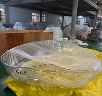 Kayak en PC transparent en forme de cœur, fond transparent, kayak LOVE en PC, bateau transparent en cristal – Offre spéciale
