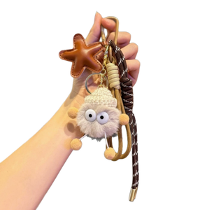 <span class=keywords><strong>Kawaii</strong></span> Anime elfe en peluche porte-clés doux porte-clés sac à dos pendentif à breloque à la mode voiture pompon accessoires pour femmes - Product Image 1
