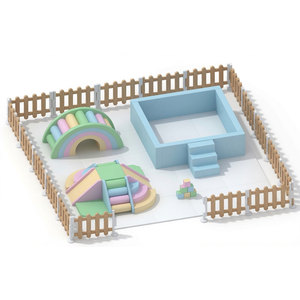 Ensemble de jeux d'intérieur en plastique coloré avec tunnel arc-en-ciel et bac à sable pour la maternelle - Product Image 1