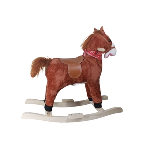 Vendita calda per bambini <span class=keywords><strong>giocattolo</strong></span> <span class=keywords><strong>giocattolo</strong></span> che gioca a dondolo a <span class=keywords><strong>cavallo</strong></span> con Base in legno materiale peluche per bambini - Product Image 3