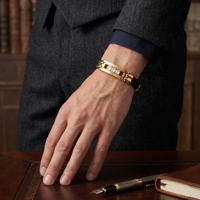 Bracelet en cuir pour homme de haute qualité avec incrustation de diamants Moissanite de 6 mm en acier inoxydable poli et mobile