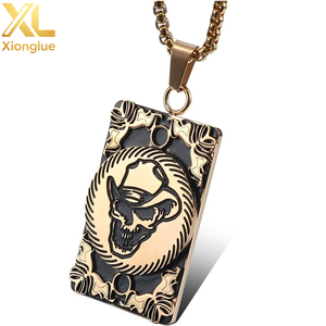 Collar con Colgante de Calavera, Joyería de Acero Inoxidable, Collar de Estilo Punk para Hombre - Product Image 1