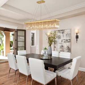 الحديثة مستطيل الثريا غرفة الطعام الجدول الثريات البلورية/ النجف الكريستالي - Product Image 6