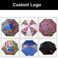 Payung Lipat 3 Lipatan Desain Premium, Modern, Stylish, Tahan UV, Kokoh, Manual, Cetak Kustom