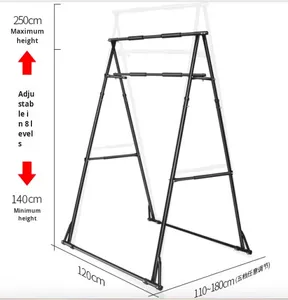 Portable Aerial Yoga Swing Rack Foldable Dip Stand Durable Steel Frame Adjustable <strong>Back</strong> <strong>Stretcher</strong> for Home Sensory Swing <strong>Therapy</strong> - Product Image 6