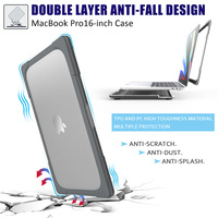 Pour MacBook Pro 16 Pouces 2019 Coque Rigide Anti-Chute avec Petit Support Intégré