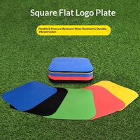 Obstacle de terrain carré plat en PP de 23 cm, durable et résistant à l'usure, pour l'entraînement d'agilité au football, au basketball et au volleyball