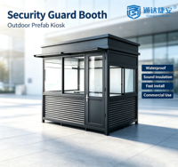 Caseta de Seguridad Móvil Personalizada, Quiosco de Comida Prefabricado para Exteriores, Sala de Vigilancia de Acero Inoxidable con Ventana de Vidrio para Seguridad en Apartamentos
