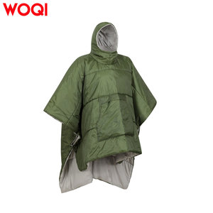 Woqi Sac de couchage poncho portable pour adulte, style enveloppe, en polyester respirant et léger, vert militaire, pour voyage et randonnée - Product Image 2