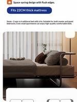 Lit en acier inoxydable de style industriel vintage luxueux, cadre de lit en fer forgé simple pour chambre principale, appartement, hôtel, maison