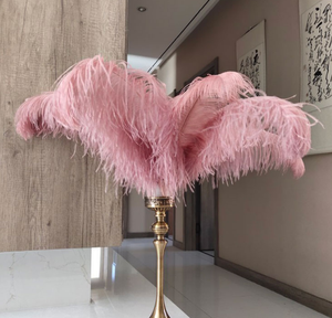 Pluma de avestruz Rosa teñida sintética grande al por mayor para Decoración - Product Image 3