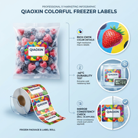 Étiquettes Cryogéniques Holographiques Imperméables - Résistantes à -40°C, Écologiques, Autocollants Personnalisés pour Chaîne du Froid, Anti-Contrefaçon pour Produits Surgelés