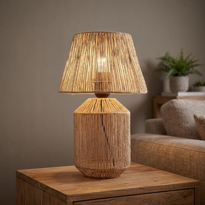 Table Lamp with Unique Design Hand-woven From Jute, Home and Family Decoration, Wholesale Price at Vietnam Factory - Product Image 3
