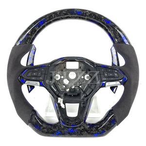 Pour Volkswagen <span class=keywords><strong>Golf</strong></span> MK8 Tiguan 2020 <span class=keywords><strong>2021</strong></span> 2022 2023 2024 Volant sport amélioré en fibre de carbone forgée Intérieur automobile - Product Image 2