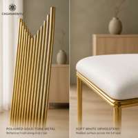Chaises de salle à manger modernes en acier inoxydable empilables pour hôtel, restaurant, banquet, mariage, événement, usage commercial