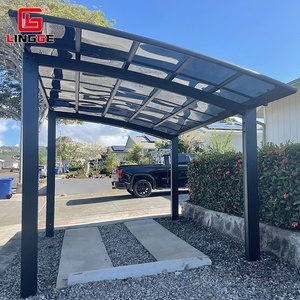 Panneaux de toit transparents anti-tempête et légers personnalisés <span class=keywords><strong>garage</strong></span> durable à l'extérieur de l'abri d'auto en métal en aluminium - Product Image 2