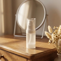 Flacon vide en PP blanc mat écologique de 20 ml avec pompe hermétique pour crème, gel, cosmétiques, emballage de sous-conditionnement
