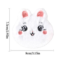 Miroir de maquillage de poche en peluche lapin mignon, mini portable, finition argentée, personnalisable, outil de beauté cosmétique pour fille