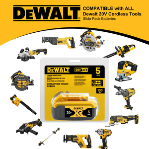 بطارية ليثيوم أيون بسعة عالية 5.0 أمبير/ساعة لأدوات DeWalt 20 فولت و60 فولت Max، متوافقة مع موديل DCB206، طاقة تدوم طويلاً - Product Image 6