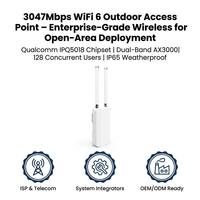 Point d'accès Wi-Fi 6 extérieur 3000 Mbps, IP67, PoE 48V, portée 500 mètres, 128 utilisateurs, sécurité WPA3, pour espaces publics, routeur AP3000G - Prix de gros
