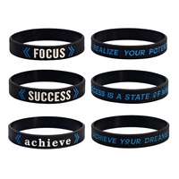 Bracelets en silicone personnalisés en gros pour fabricants – Bracelets en caoutchouc pour la motivation et le succès (Focus)