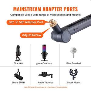 Brazo de Micrófono Db Wholesale con Rotación de 360 Grados, Soporte Ajustable para Escritorio con Adaptador de 3/8 y 5/8 para Grabación en Estudio - Product Image 6