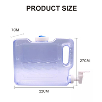 Nouvelle bouteille d'eau potable de 1 gallon pour sports de plein air personnalisée refroidisseur d'eau de congélateur isolé en plastique de 3L cruche de camping avec robinet