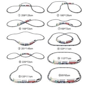 <span class=keywords><strong>Train</strong></span> de Noël vintage pour enfants en plastique à l'échelle 1:64 avec lumières et sons authentiques, jouet classique avec locomotive - Product Image 2