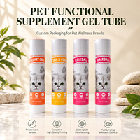 Tube d'emballage personnalisé en aluminium et plastique pour suppléments pour animaux de compagnie, avec bouchon à vis et finition UV, 12,7-35 mm