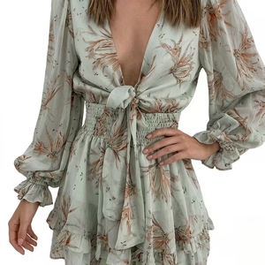 Lightweight Chiffon Floral Print Summer <strong>Dress</strong> for <strong>Brunch</strong> &amp; Outdoor Events - Product Image 2