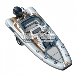 Bateau de pêche CE 19 pieds 5.8m Luxury Sport Orca Hyplaon Rib Boat avec plongeoir et échelle de bain à vendre - Product Image 2