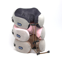 Oreiller de massage cervical portable en forme de U sans fil avec mousse à mémoire de forme pour le soutien de la tête et du cou