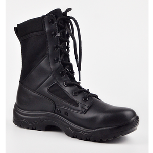 Botas de Combate Tácticas de Cuero Negro para Hombre, Serie TST0302, Versión de Verano y Versión de Invierno con Forro Polar - Product Image 1
