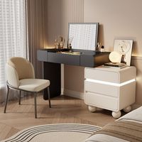Table de toilette de style français 2025, table de toilette moderne et luxueuse, armoire de rangement de bureau intégrée