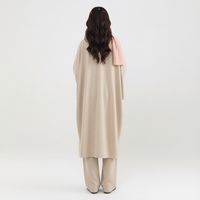 Ensemble deux pièces Abaya Pashmina Arabe de couleur unie, doux et de qualité supérieure, pour femmes musulmanes, à porter au quotidien