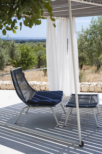 Tất Cả Thời Tiết Nhôm Với Sợi Dây Thừng Giải Trí Ghế Ban Công Đồ Nội Thất Thiết Lập Ngoài Trời Sân Vườn 2 Mảnh Bistro Bộ - Product Image 4