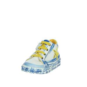 Sneakers per Bambini Falcotto Bianche e Azzurre con Stampa a Stelle, Scarpe in Tela Taglia 28 - Product Image 6