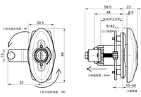 Serrure de porte ronde pour camping-car, serrure à torsion pour remorque de camping, cylindre métallique à double clé BL35 Chine