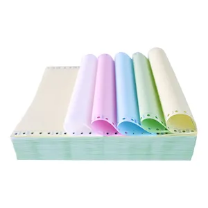 Papel continuo imprimible por ordenador personalizado sin carbón de 2, 3, 4, 5, papel continuo para facturas de oficina de 6 capas