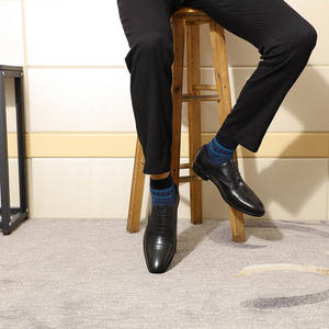 Handgemaakte Kant-Up Echt Leder Oxford Mannen Schoenen Hand Geverfd Mooie Ontwerp Voor Wedding Party Office Mode Schoenen - Product Image 5